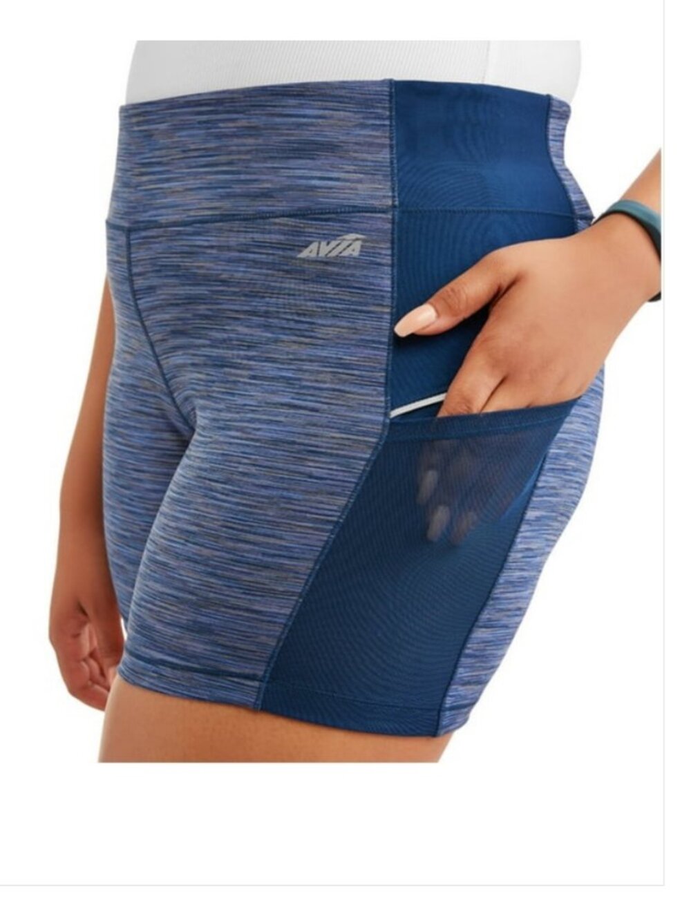 Avia Women’s Blue Built In Spandex Shorts - Running - Biking - Workout